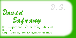 david safrany business card